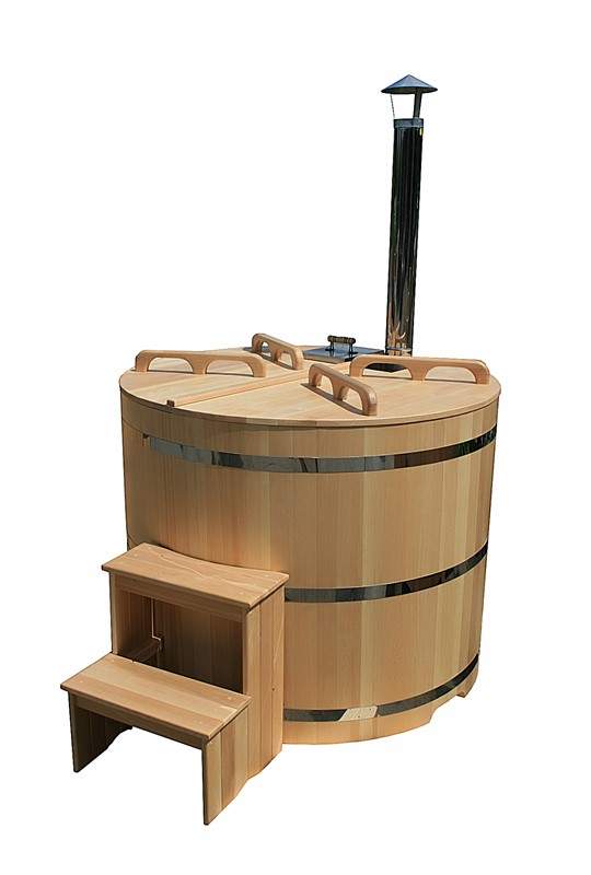 Круглая японская баня «Фурако» со встроенной дровяной печью на 6 человек, 1200x2000 мм (рис.9)