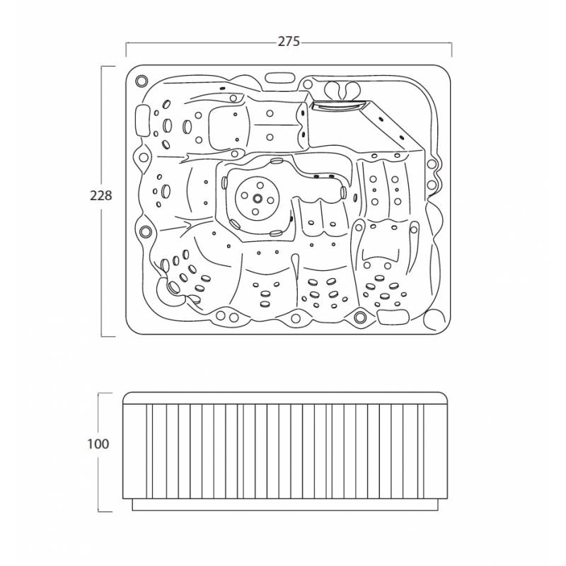 Большая гидромассажная ванна Treesse Ibiza (рис.5) Большая гидромассажная ванна Treesse Ibiza (рис.5)