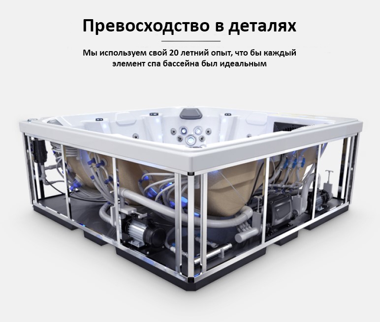 Материалы чаши SPA-бассейна: акрил, композит и нержавеющая сталь